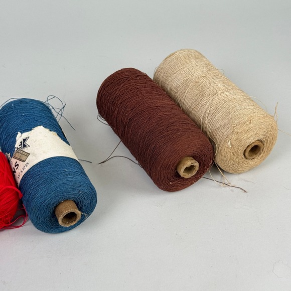 Vintage Golden Rule Yarns Linen Warp Lot of 5 Spools Weaving Sewing Crafts - Picture 7 of 7